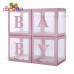 Набор коробок BABY розовые с шарами
