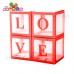 Набор коробок LOVE красные с шарами