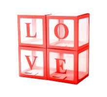 Набор коробок LOVE красные с шарами
